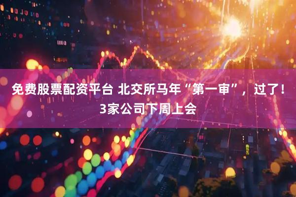 免费股票配资平台 北交所马年“第一审”，过了！3家公司下周上会